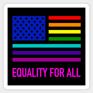 Gay Pride US Flag shirt Sticker